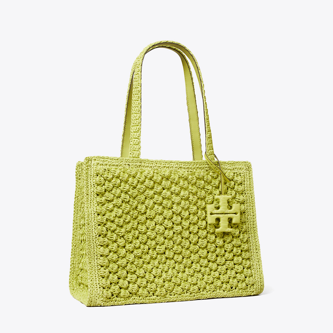 Tory Burch Women's Small Ella Hand-Crocheted Popcorn Tote, One Size | Tory Burch (UK)