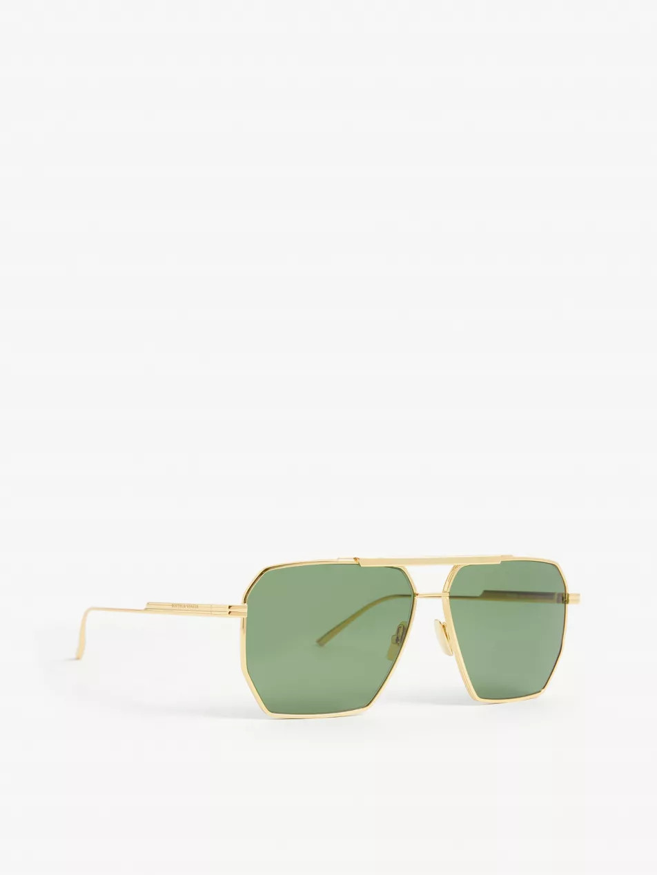 BV1012S 60 aviator-frame metal sunglasses | Selfridges