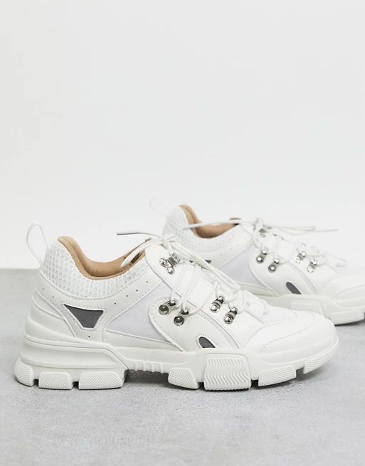 Missguided chunky trainer in white | ASOS UK