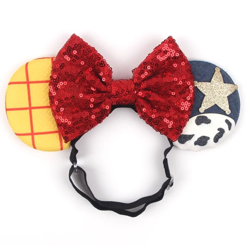 2024 Disney Mouse Ears Adjustable Elastic Headband For Baby Adult Sequins 5"Bow Hairband Festival... | Walmart (US)