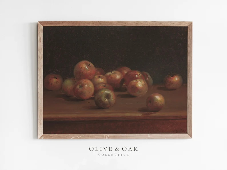 Farmhouse Kitchen Print / Vintage Fruit Painting / Apple Still Life PRINTABLE / 215 - Etsy | Etsy (US)