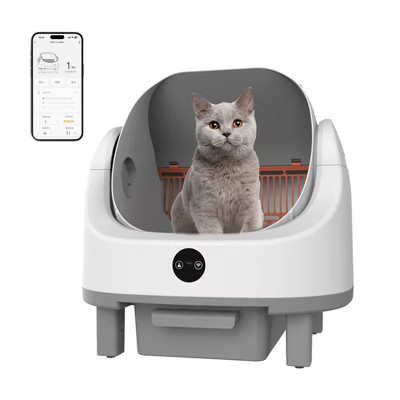 Open-Top Self Cleaning Cat Litter Box, Automatic Litter Box with APP Control, 9L Waste Bin, Odor-Free Waste Disposal Multiple Safety Protection White | Target