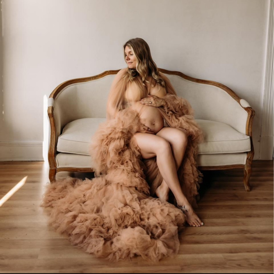 maternity photos 🫶🏼 obsessed with how these turned out ✨ Amazon dress. Amazon robe.

#LTKBump
