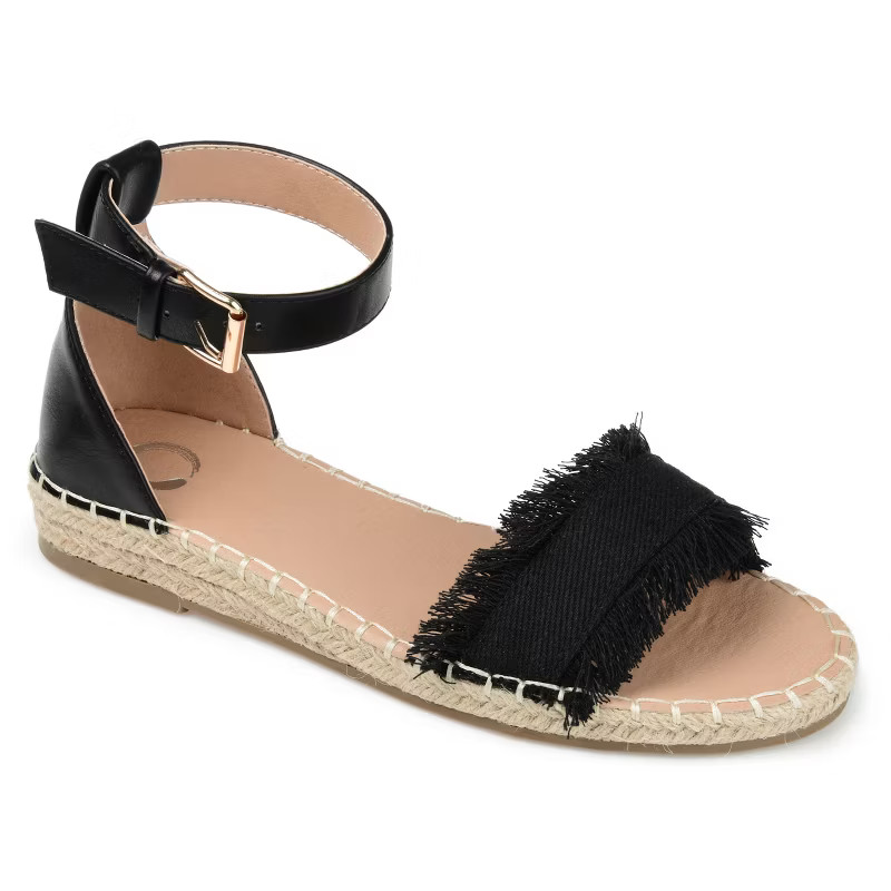 Journee Collection Womens Tristeen Tru Comfort Foam Espadrille Sliver Wedge Sandals | Target
