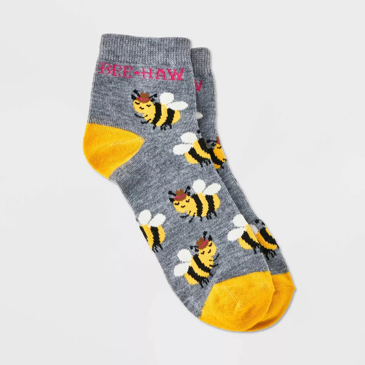 Women's "Bee-Haw" Ankle Socks - Xhilaration™ Charcoal Gray 4-10 | Target
