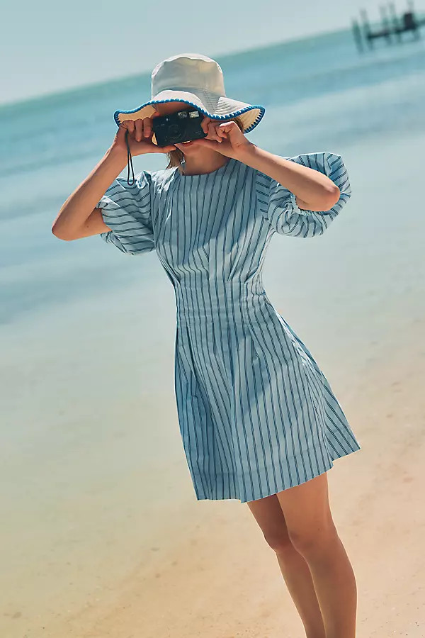 Tobie Puff-Sleeve Mini Dress | Anthropologie (US)