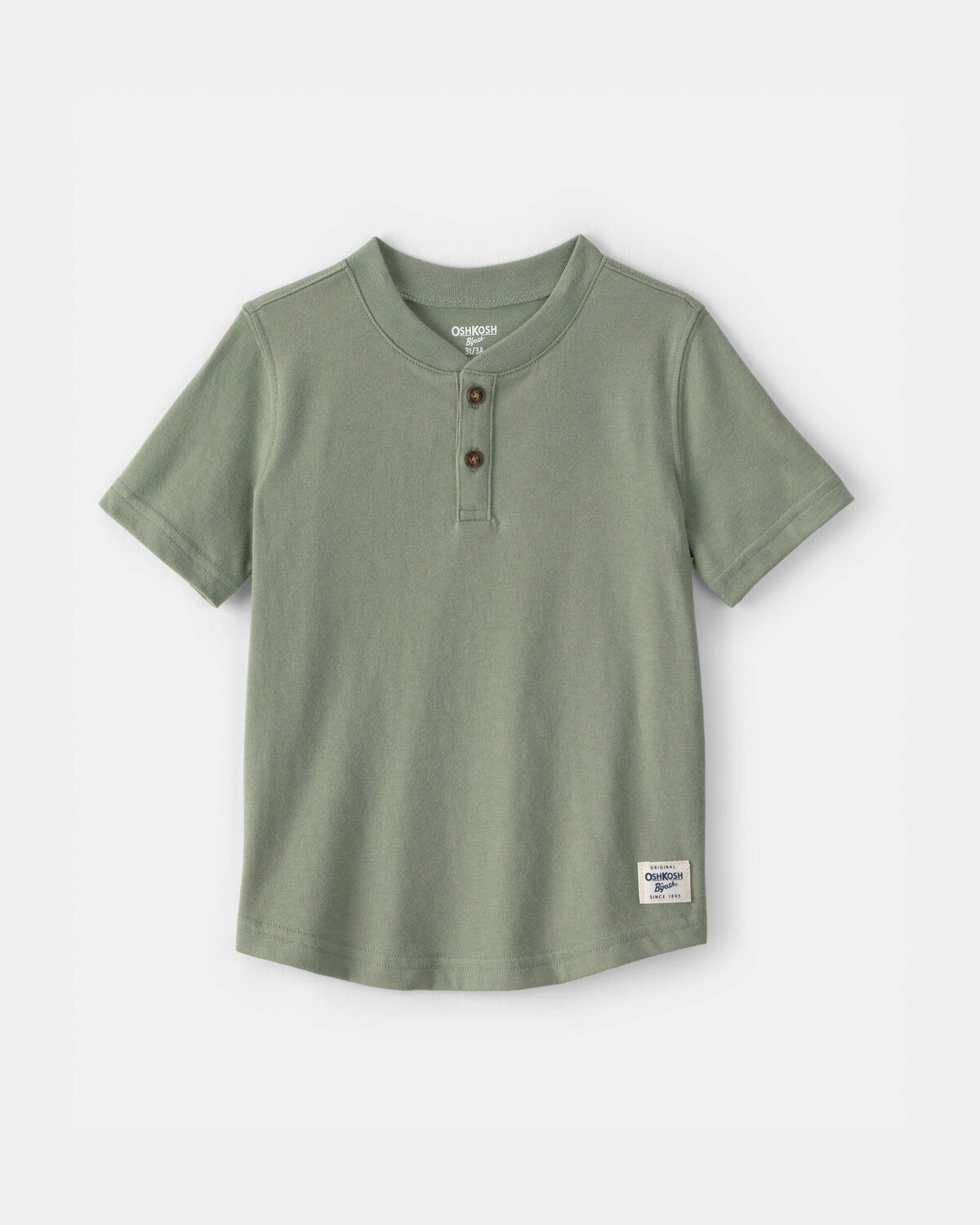Toddler Boy Short-Sleeve Henley T-Shirt - Olive - OshKosh B'gosh | Carter's | Carter's Inc