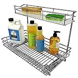 Lynk Professional Under Sink Cabinet Organizer Pull Out Two Tier Sliding Shelf, 11.5w x 18d x 14h-In | Amazon (US)