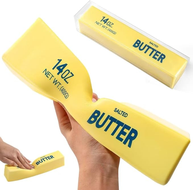 Big Butter Squishy,Giant Squishies Butter 14 OZ,Jumbo Slow Rising Squeeze Toys,Large Soft PU Foam... | Amazon (US)