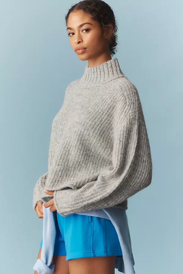 The Dawn Mock-Neck Chunky Sweater by Pilcro | Anthropologie (US)