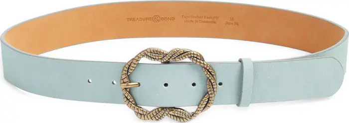 Carmen Twist Rope Buckle Leather Belt | Nordstrom