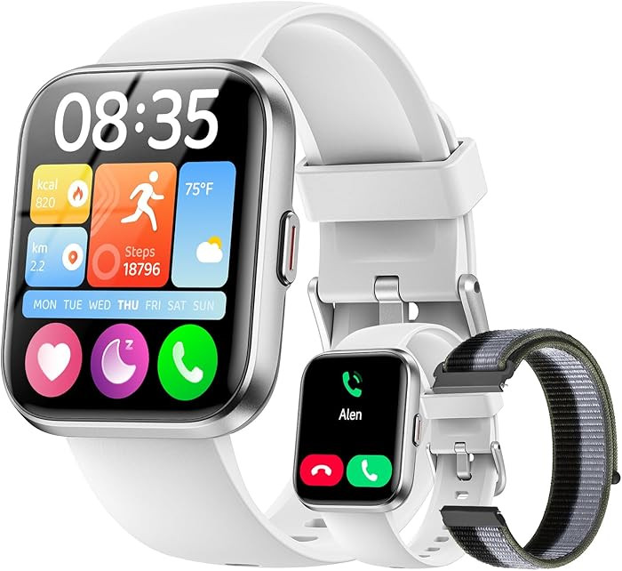 Hingso Smart Watch for Android Phones/iPhones, 1.85" HD Smart Watches for Women Men with Heart Ra... | Amazon (US)