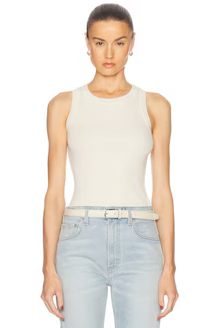 Citizens of Humanity Isabel Rib Tank Top in Dune | FWRD | FWRD 