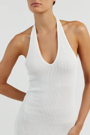 OPHELIA OFF WHITE CROCHET MAXI DRESS | DISSH
