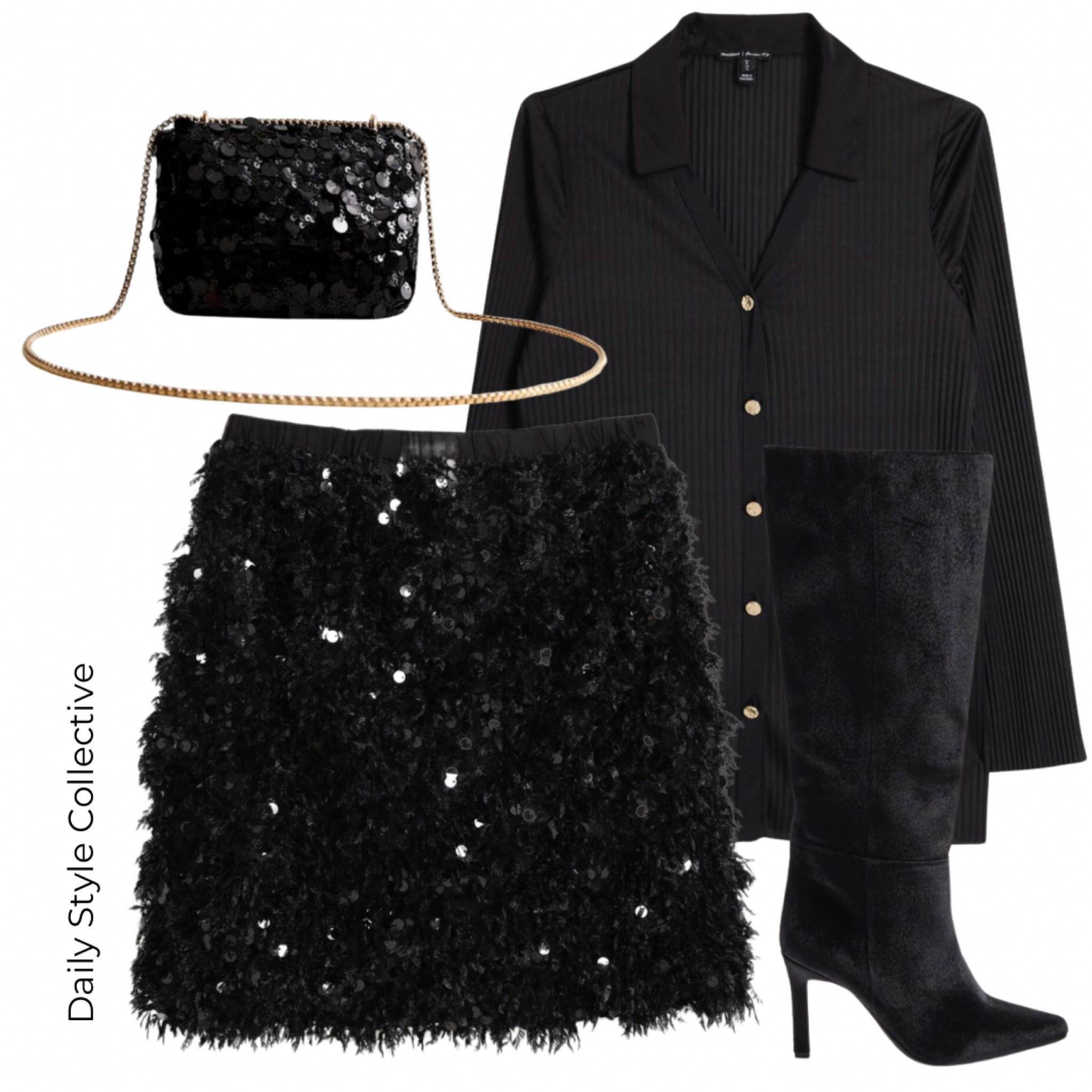 Christmas outfit ideas! I’m obsessed with this skirt and boots. Paired with some 15 or 20 denier tights would be amazing too! 

#LTKuk #LTKstyletip #LTKpartywear