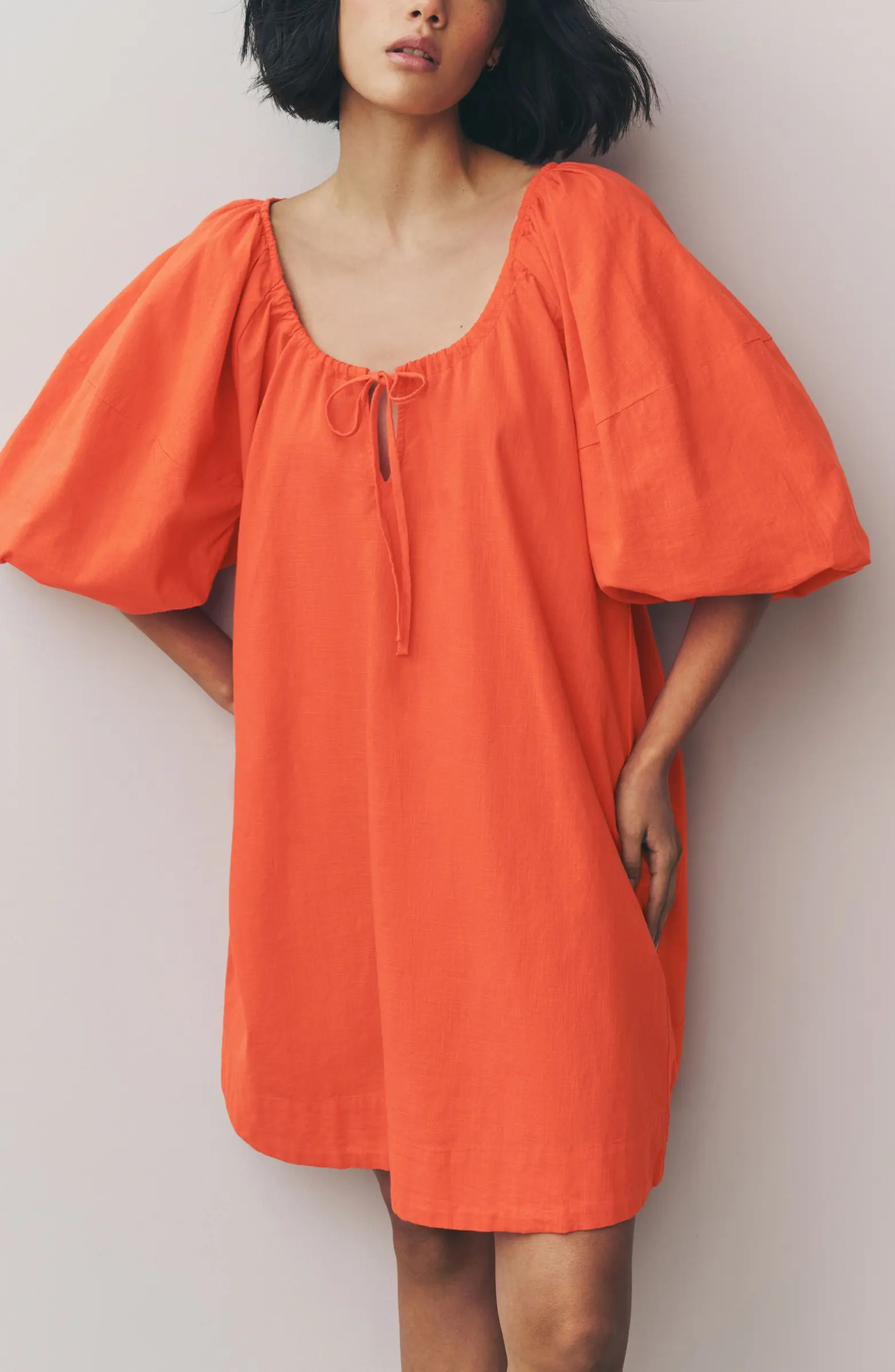 NEXT Puff Sleeve Minidress | Nordstrom | Nordstrom