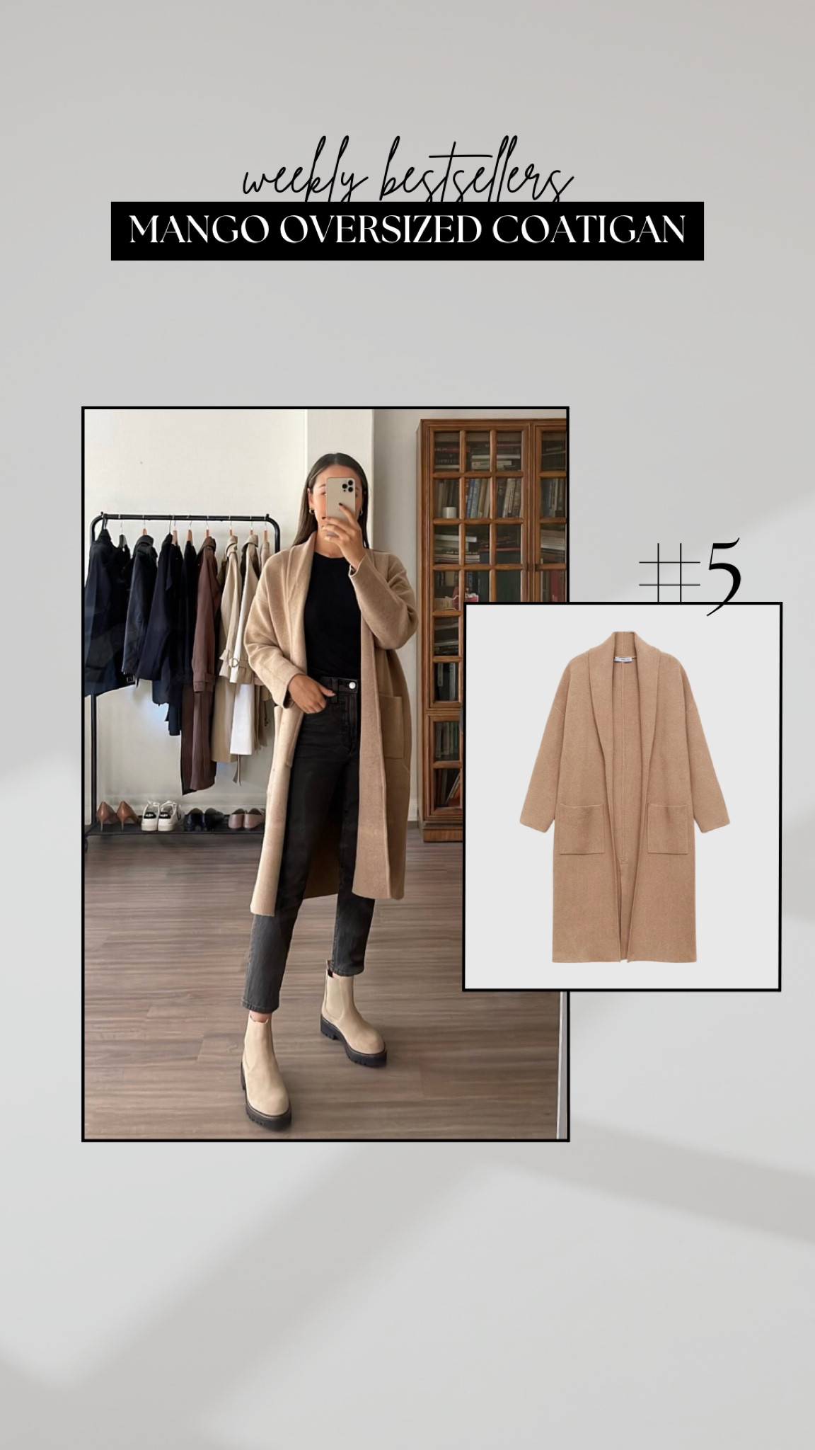 #5 bestseller - mango coatigan 

• mango just restocked this in beige + cream for pre-order 
• I own 3 of these and they’re very comfortable. They have a little bit of weight to them, but not too much where you’ll feel heavy 
• great for the fall + travel 

Mango / coatigan 

#LTKSeasonal