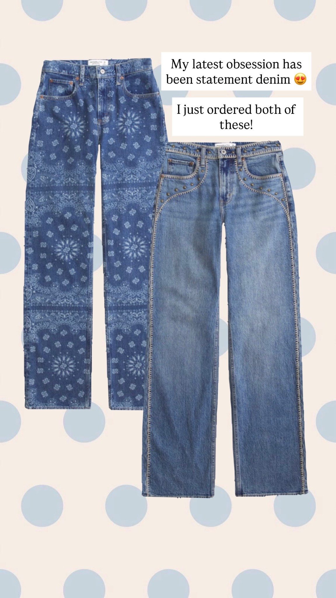 Super fun denim I just ordered! Comes in three length options! 