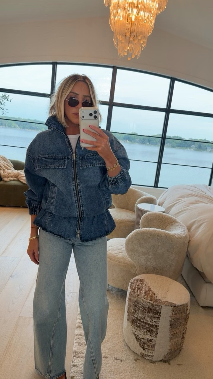 NEW Kbb from target! This denim jacket is giving designer vibes! 🔥🔥🔥 size down.. I’m in a small and could have even done a xs!