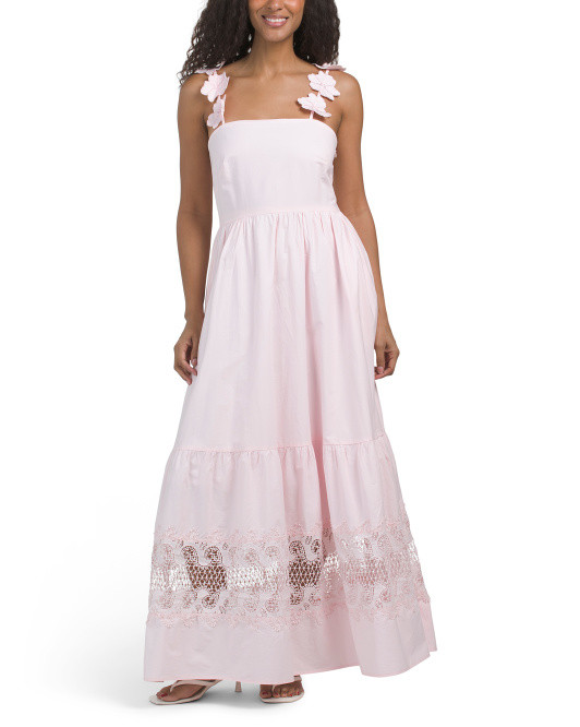 3d Floral Strap Maxi Dress | TJ Maxx