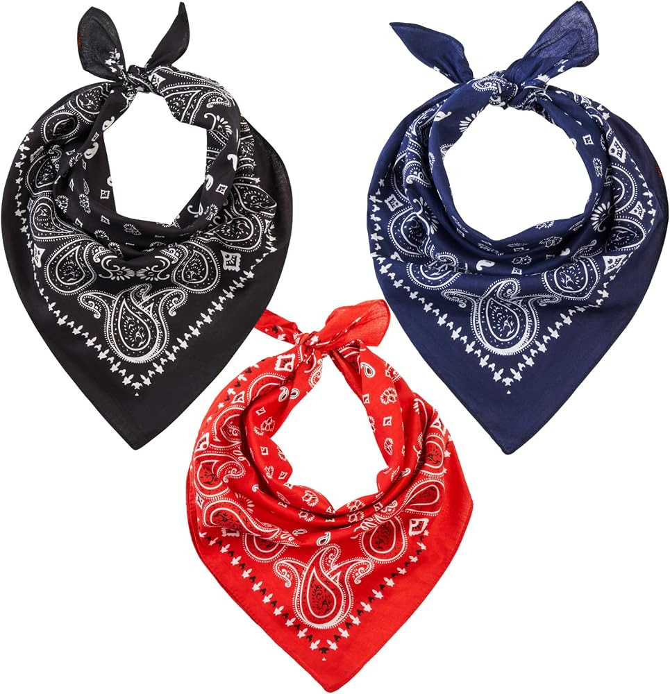 Premium Cotton Bandana for Men & Women - Paisley Neck Scarf Headband | Amazon (US)
