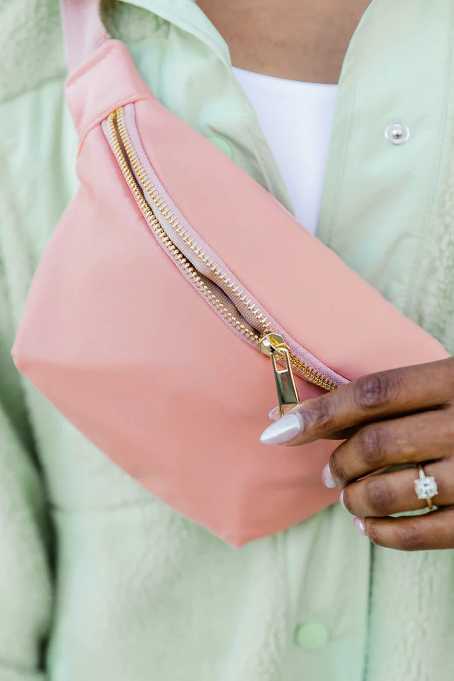 On The Go Peach Belt Bag | Pink Lily