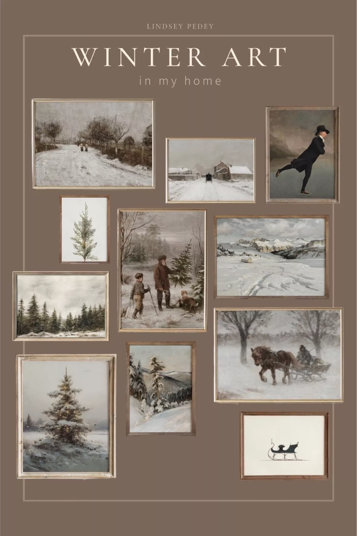 Vintage Winter Sleigh Ride Wall … curated on LTK