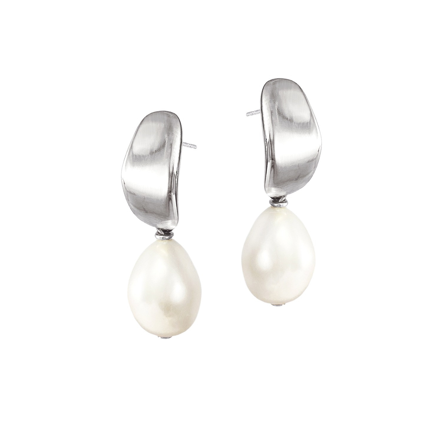 Mirage Pearl Studs - Silver | Wolf & Badger