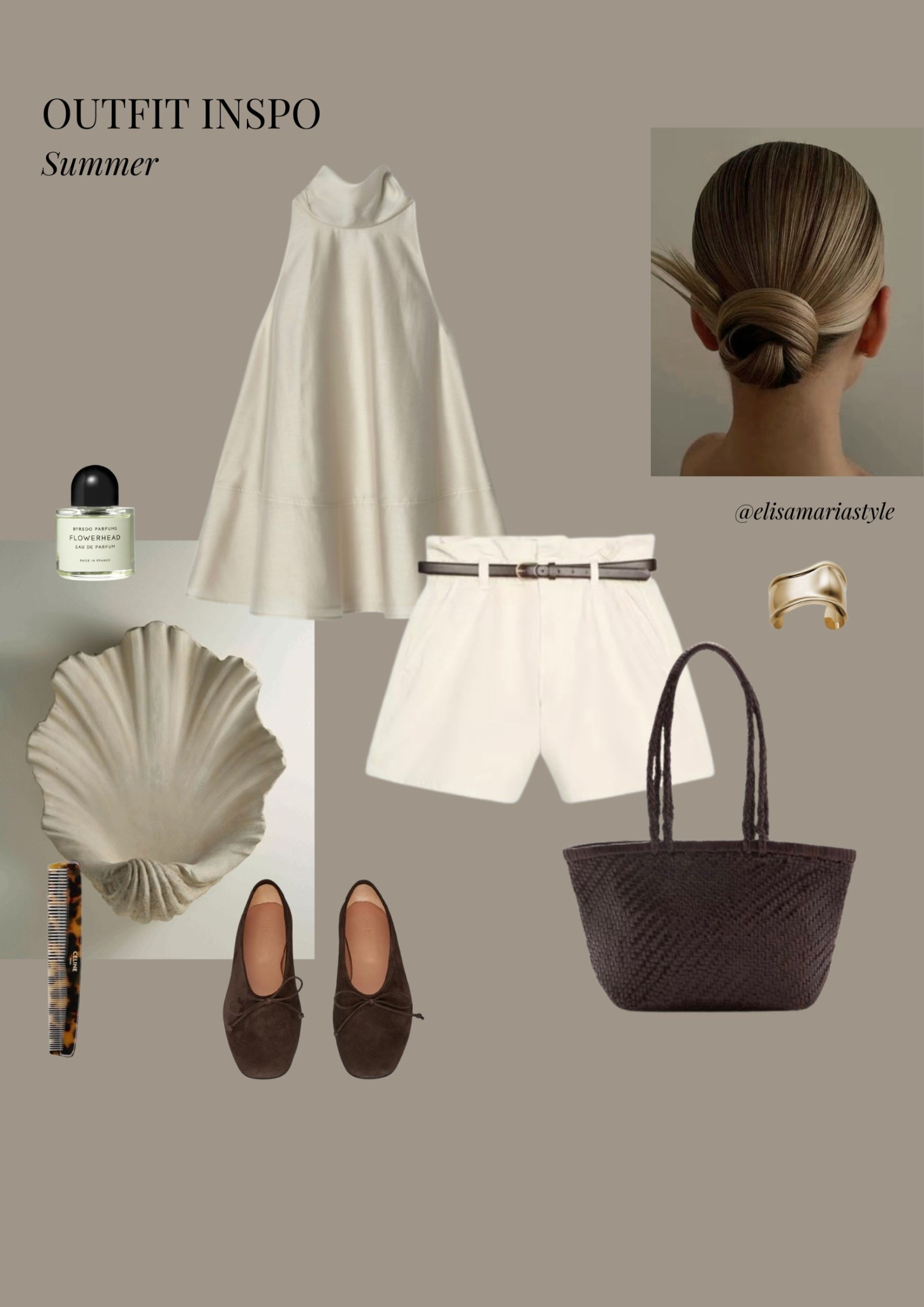 Halterneck top, shorts and suede ballerinas summer outfit 🤍

#LTKshoes #LTKsummer #LTKstyletip