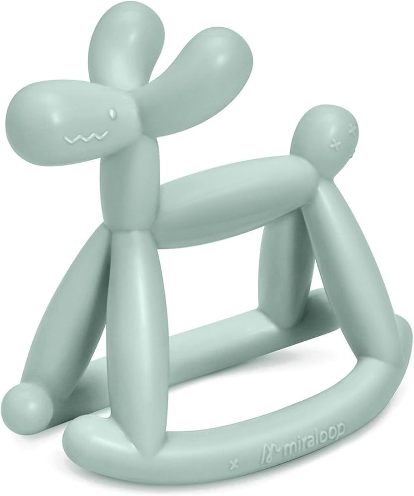 Miraloop Teething Toy for Baby 0-6, 12, 18 Months Infant, Jellydog Never Drop Food Grade Silicone Ro | Amazon (US)
