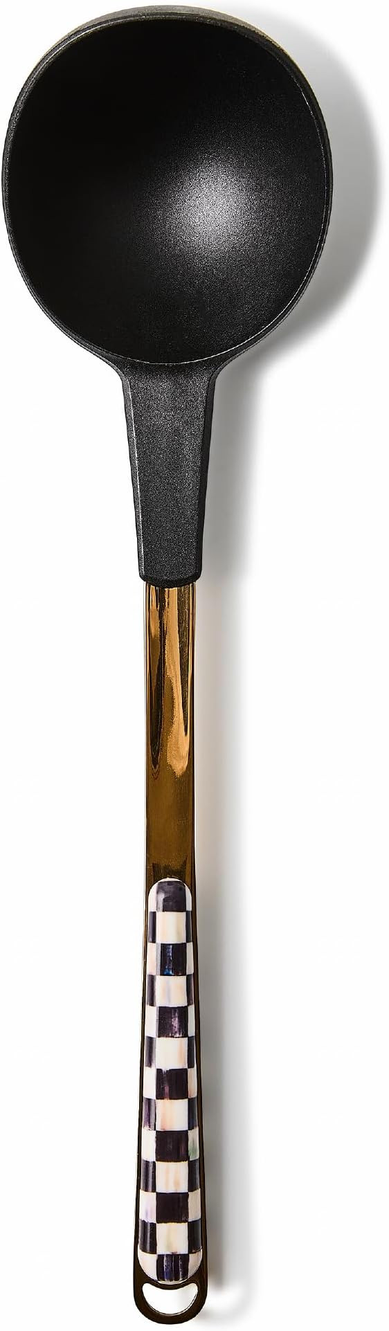 MACKENZIE-CHILDS Kitchen Ladle, Silicone Ladle Spoon for Cooking, Black-and-White Courtly Check | Amazon (US)