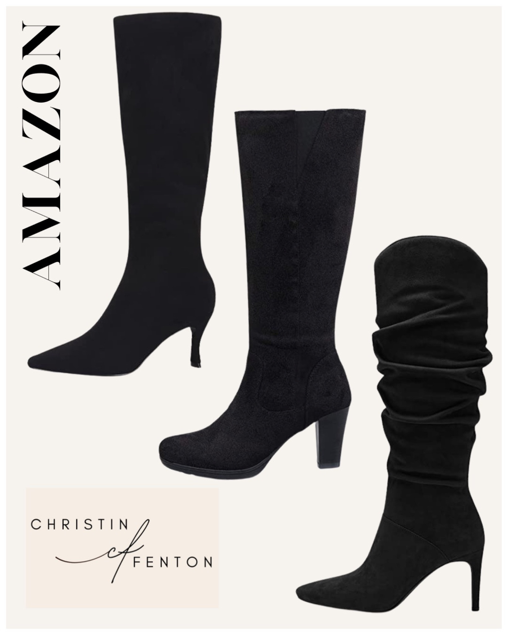 Amazon boots, knee high boots, tall boots, leather boots, riding boots, winter boots @shop.ltk #liketkit #founditonamazon 🥰 Thank you for shoe shopping with me! 🤍 XO Christin  #LTKshoecrush #LTKworkwear #LTKstyletip #LTKsalealert #LTKunder50 #LTKunder100 #LTKGiftGuide #LTKSeasonal 