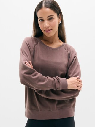Airy Cotton Terry Crew Sweatshirt | Athleta