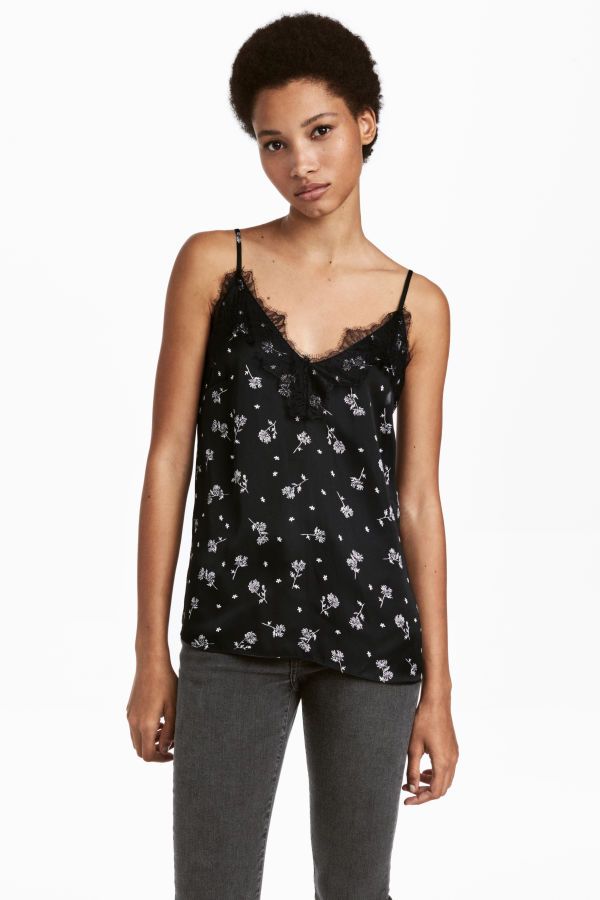 H&M Satin and Lace Camisole Top $29.99 | H&M (US + CA)