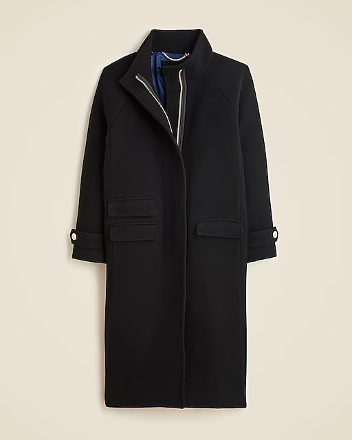 Long Toscana coat in Italian stadium-cloth wool blend | J. Crew US