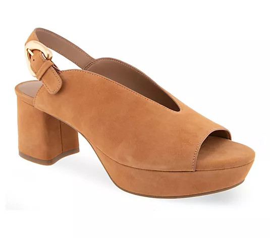 Aerosoles Peep Toe Slingback Sandals - Cornelia - QVC.com | QVC