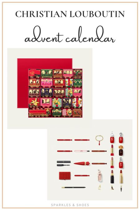 It’s all about those red bottoms ❤️👠 From the iconic shoe maker say hello to the Christian Louboutin Holiday Advent Calendar. Christian Louboutin's 2023 holiday beauty calendar has a locomotive theme that takes luxury to new levels. Whether they're fans of the brand's signature fragrances or pigmented lipsticks, unboxing this Advent will bring a smile to anyone's face. And the brand's fun, stylized charms are the cherry on top.
#adventcalendar #ChristianLouboutin

#LTKHolidaySale #LTKHoliday #LTKGiftGuide