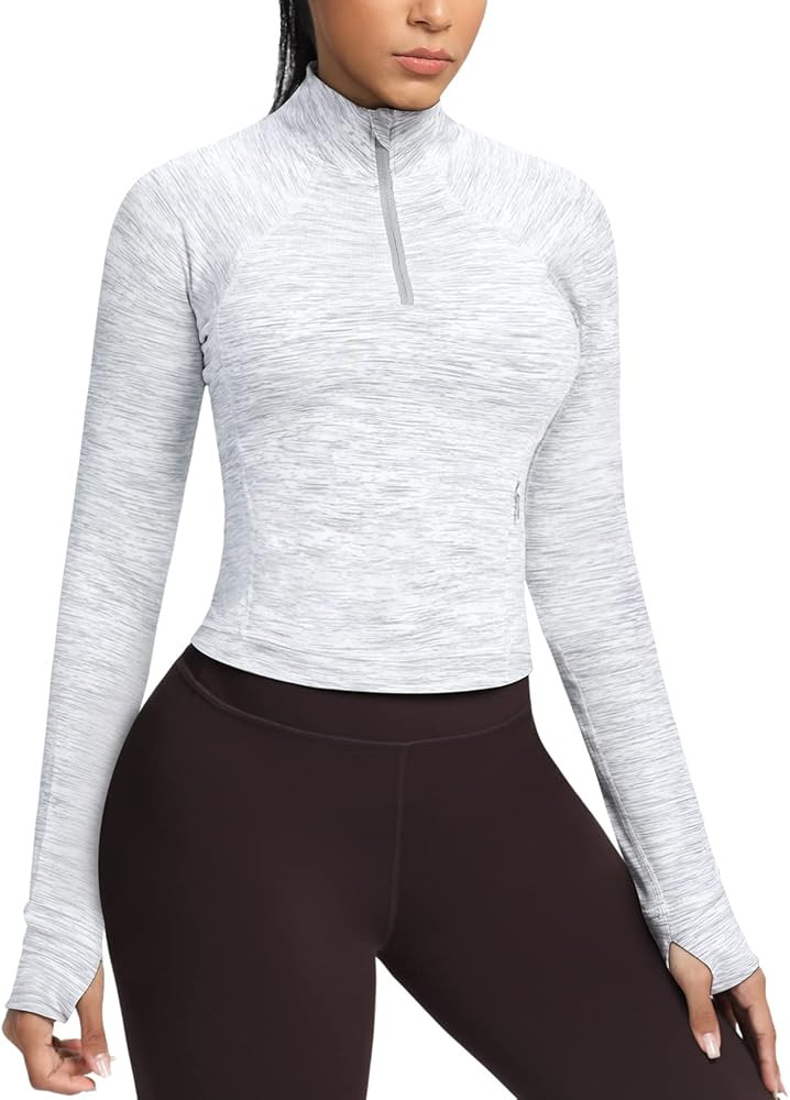 GYM RAINBOW Women's Workout Jackets Half Zip Pullover Athletic Gym Shirts Long Sleeve Workout Top... | Amazon (US)