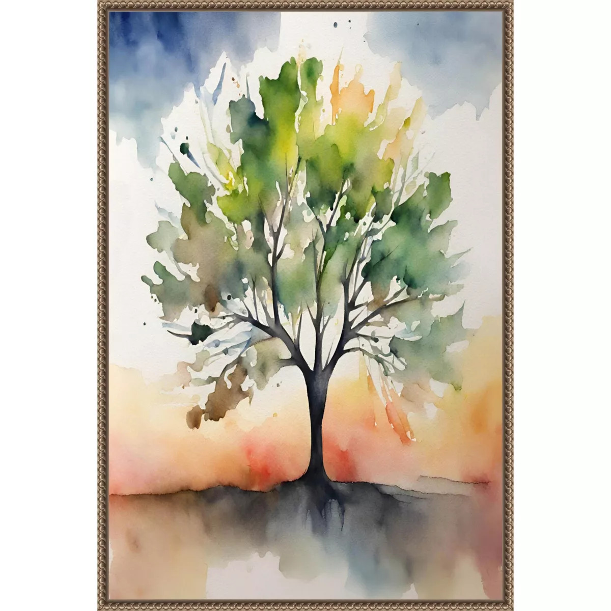 Amanti Art Tree of colour by Sally Ann Moss Framed Canvas Wall Art | Target