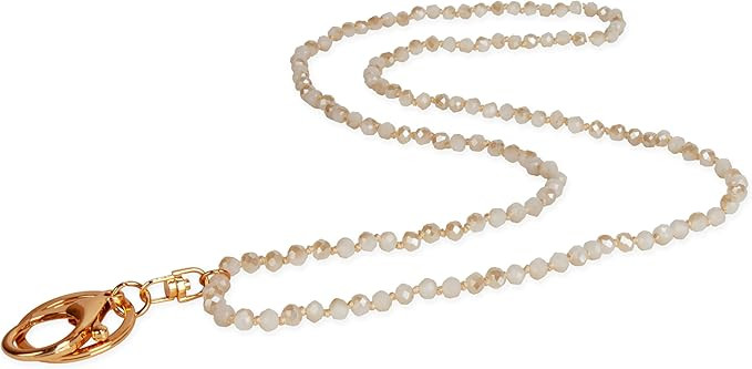 SPUNKYsoul Pretty Cute Colored Lanyard Necklace for id badge key keychain with Beads for Women | Amazon (US)