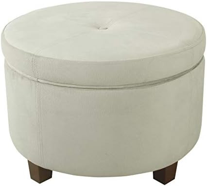 HomePop Large Velvet Storage Ottoman - Textured Gray | Amazon (US)