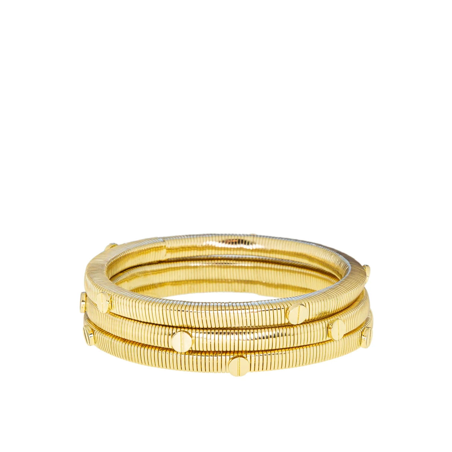nail head cobra stretch bracelet set | Marlyn Schiff