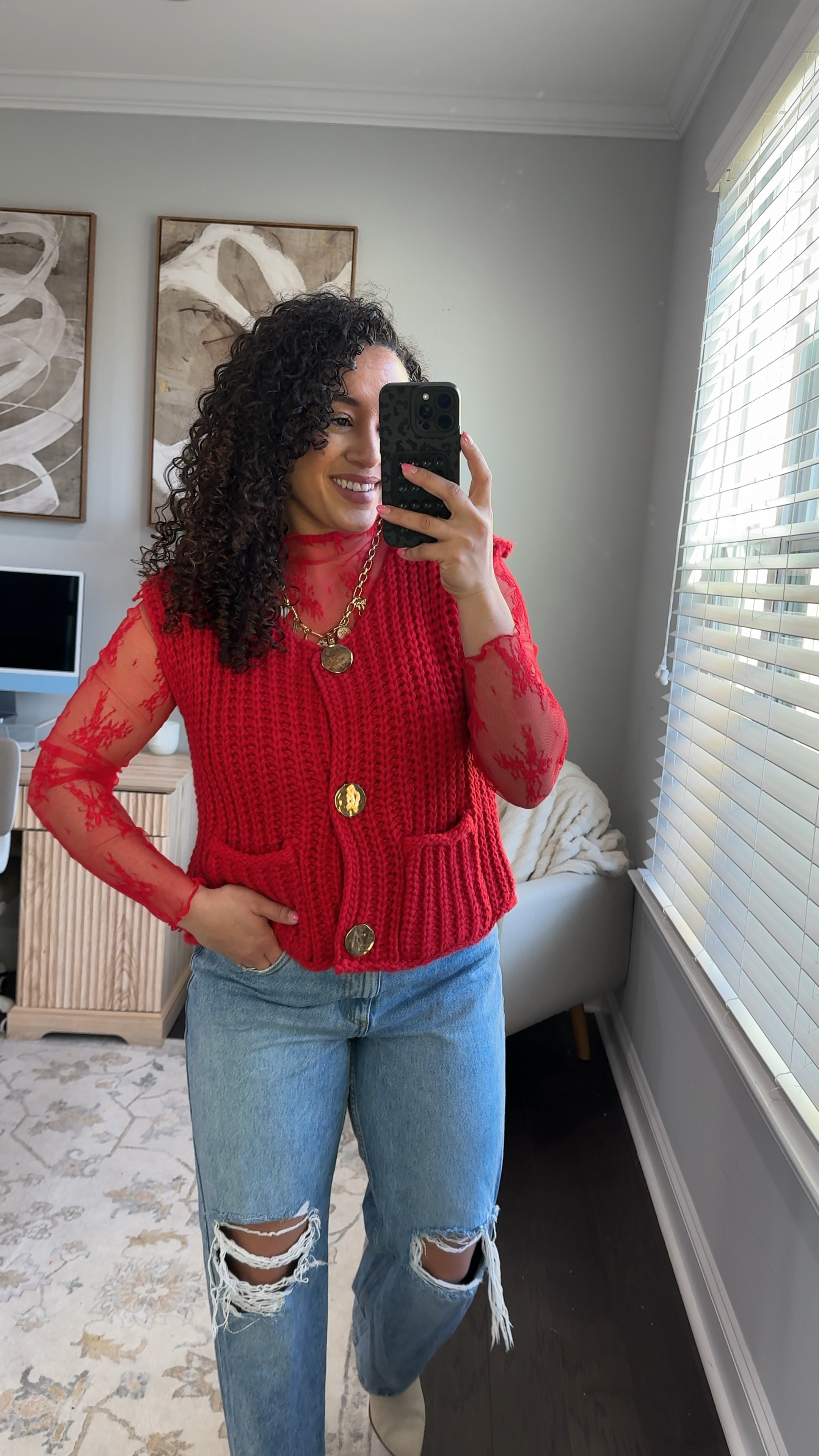 Size large in tops and size 31 jeans #valentines #valetinesoutfit