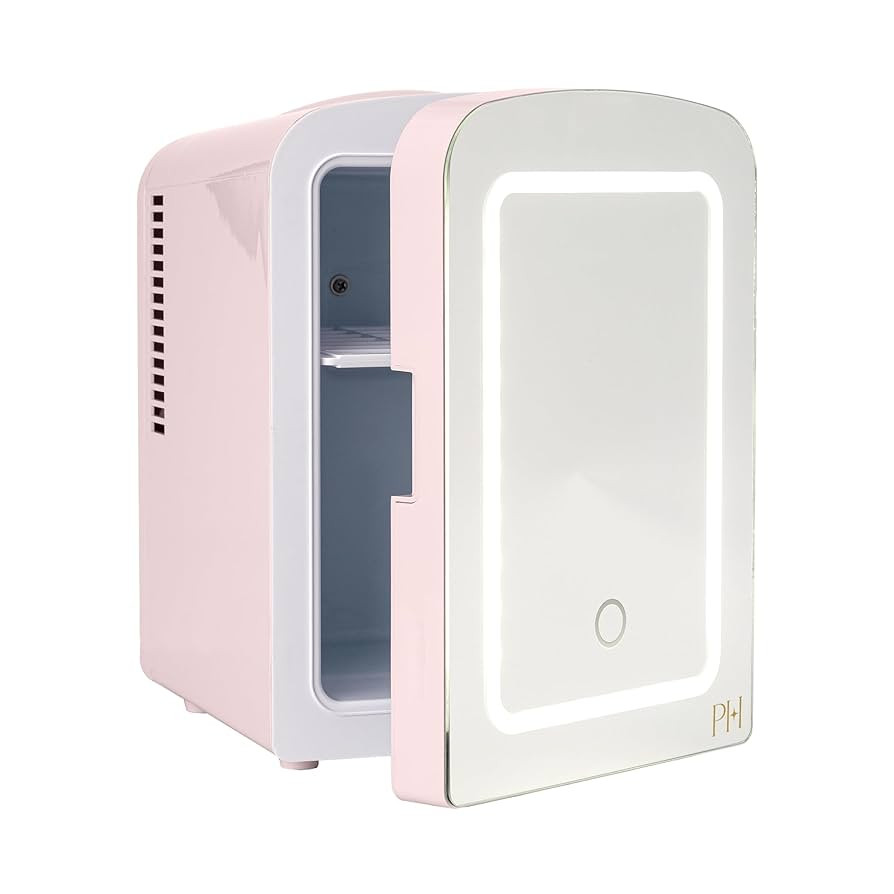 Paris Hilton Mini Refrigerator and Personal Beauty Fridge, Mirrored Door with Dimmable LED Light,... | Amazon (US)