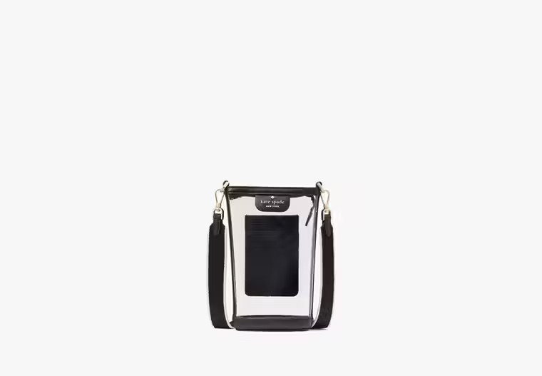 Kate Spade Clare Clear Phone Crossbody, Black | Kate Spade Outlet