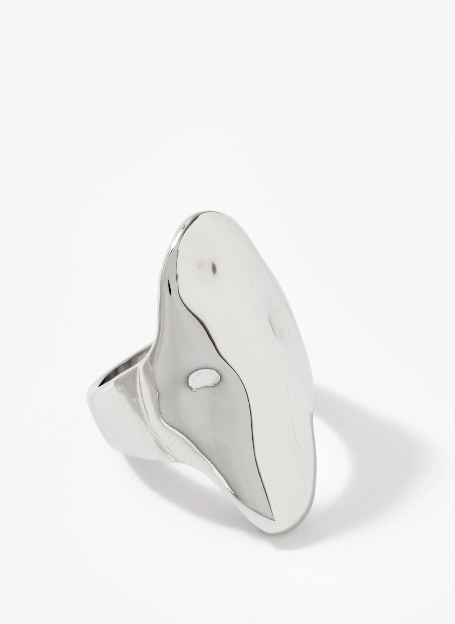 Silver Tone Sculptural Ring | Mint Velvet
