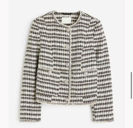 H&M sale blazer tweed Chanel look 

#LTKunder100 #LTKstyletip #LTKsalealert