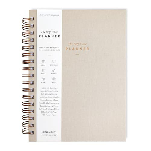 The Self-Care Planner by Simple Self - Undated 6 Month Life Planner - Daily, Monthly, Weekly - Fo... | Amazon (US)