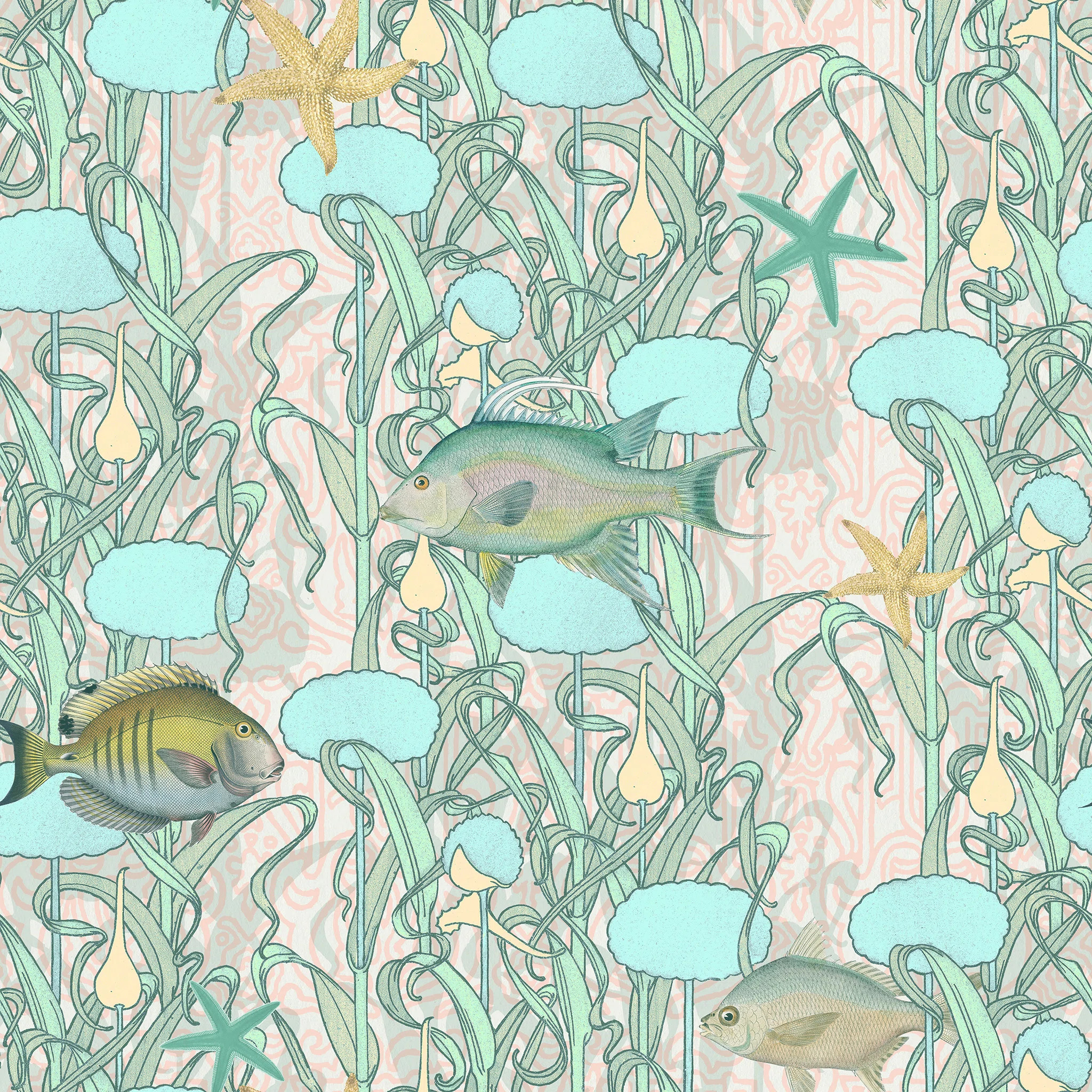 Soicher Marin Lagoon Tapestry 33' L x 20.5" W Wallpaper Roll | Perigold | Perigold