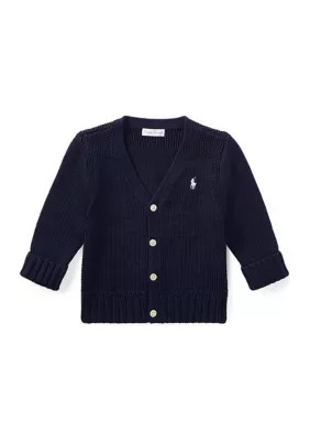 Ralph Lauren Childrenswear Baby Boys Cotton V-Neck Cardigan | Belk